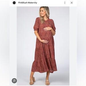 Pink Blush Maternity Swing Tiered dress